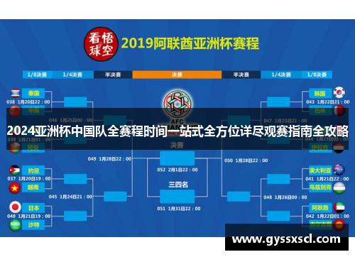 2024亚洲杯中国队全赛程时间一站式全方位详尽观赛指南全攻略